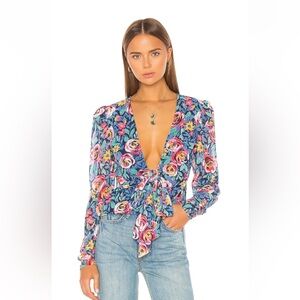 Lovers and Friends Sabina blouse in Rose Garden Floral - size M